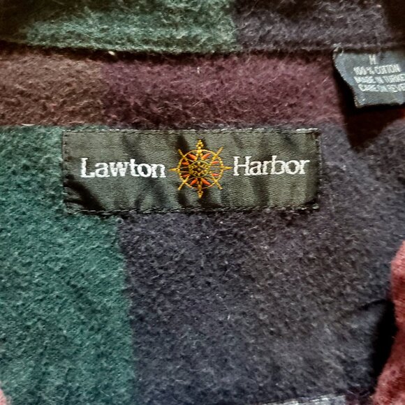 Red Green and Navy Lawton Harbor Button Down Flannel - Picture 2 of 3